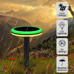 Gigawatts GW-237 3.7V 4000mAh PVC Multicolor Solar Sensing  Garden Light image 3