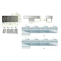 Oasistek 100 Pcs 0.40 inch Ultra Red Four Digit Display Module Set, TOF-4403 image 2