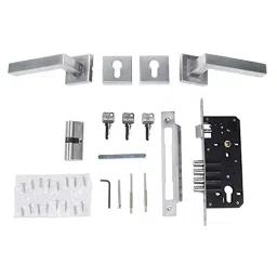 Voltizi Bego Rose Antique Brass Finish Mortise Door Lock Handle Set with Both Side Key image 4