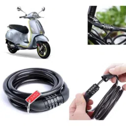 Auto Pearl PVC &a; Plastic Black Combination Cable Lock for Elettrica BS6-picture-37