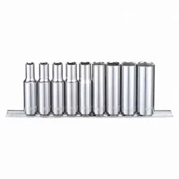 Westward 9Pcs 1/4-5/8 inch Chrome Socket Set, 53PN39-picture-24