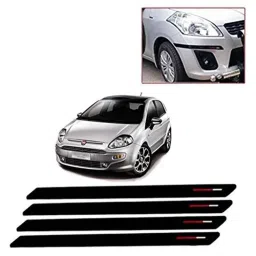 Kozdiko 4 Pcs Black &a; Red Bumper Protector Set for Fiat Punto Evo-picture-31