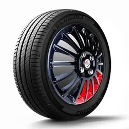 Auto Pearl 4 Pcs 14 inch Polypropylene Black &a; Red Press Type Car Wheel Cover Set with Retention Ring for Maruti Suzuki Swift Type4 2015 image 4