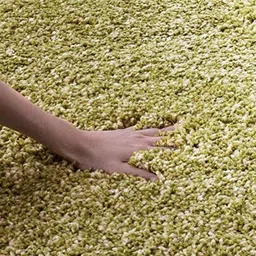 Carpetify 3x5ft Green Shaggy Plain Fur Carpet Rug, 0528YSFG3N6 image 4