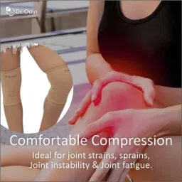 Dr Odin KC-02 Beige Knee Support Cap with 4 Way Stretch Technology for Pain Relief &a; Muscle Pain, Size: L image 5