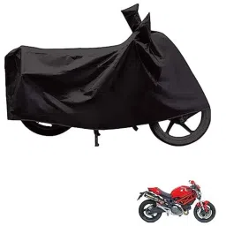 Kozdiko Polyester Black Dust &a; Waterproof Bike Body Cover with Mirror Pockets for Ducati Monster 796 S2R-picture-30