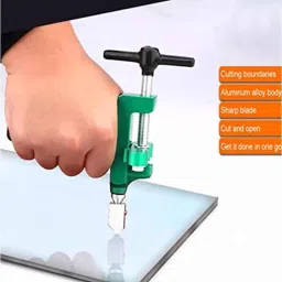 Krost Tile Opener Kit, Handheld Diamond Tile Cutter And Glass Cutter, Large Wheel Efficient Durable Roller Knife Glass Tool Set For Tile, Glass, Mirror, Cutting image 4