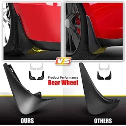 Auto Pearl 4 Pcs ABS Black Front &a; Rear Cup Type Mud Flaps Car Splash Guard Set for Toyota Corolla Altis T2 image 5