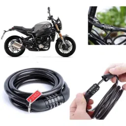 Auto Pearl PVC &a; Plastic Black Combination Cable Lock for Leoncino 800, 512-picture-32
