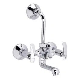 Johnson CURL Brass Chrome Finish Quarter Turn 2 in 1 Wall Mixer with Bend Pipe, T3021C-picture-45