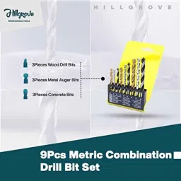 Hillgrove 700W 13mm Power Drill Machine with 9 Pcs Drill Bits &a; Electrical Tape, HGCM1356 image 3