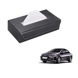 Kozdiko 100 Pulls PU Leather Grey Car Tissue Paper Box with 200 Sheets for Fiat Linea, TISSUE_GREY_1_TG91-picture-31