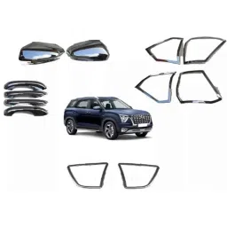 Prior Chrome Plated 2010 I-10 (Vx) (2010) (Type-2) Catch Cover, Side Mirror Cover, Tail Lamp Moulding, Head Lamp Moulding Hyundai Mini Chrome Kit-picture-20