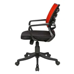 Regent Zig Zag Net &a; Metal Black &a; Red Mesh Chair image 3