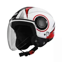Studds Urban Super D1 Decor Plastic White Open Face Helmets, Size: Large-picture-20