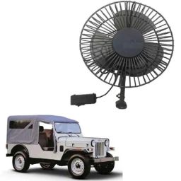SureStrive Kobra 6 inch 12V Plastic High Speed Single Head Dashboard Auto Cooling Air Fan for Mahindra Jeep All Model-picture-32