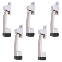 Atom DS001 Chrome Plated Silver Satin Finish Door Stopper (Pack of 5)-picture-1