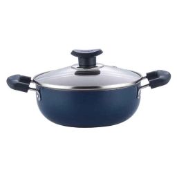 Vinod Zest 3.1L Aluminium Blue Non-Stick Deep Kadai with Glass Lid, NSDK24-picture-46