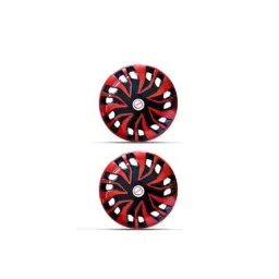 Hotwheelz Sporty 2 Pcs 14 inch Black &a; Red Press Fit Type Car Wheel Cover Set with Metal Ring &a; Champ Design, HWWC_CHAMP_BR14-picture-31