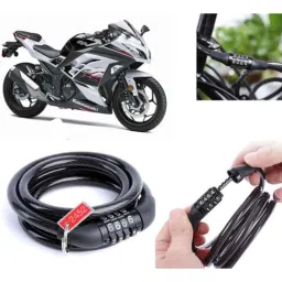 Auto Pearl PVC &a; Plastic Black Combination Cable Lock for 300, 812-picture-43