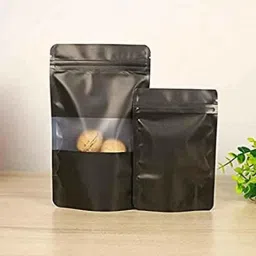 Deera 180x260mm Plastic Black Ziplock Standee Pouch (Pack of 25) image 4