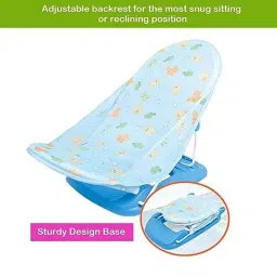 Safe-O-Kid Blue Washable Soft Mesh Baby Bather for 0-12 Months Baby, Size: L, SOK9BATH05 image 3