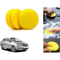 Auto Pearl Polyurethane Beige Washing &a; Waxing Polish Foam Sponge for Sail Sedan 2011-2013 (Pack of 3)-picture-30