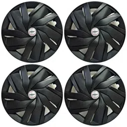 Prigan 4 Pcs 15 inch Polypropylene Matte Black Wheel Cover Set for Toyota Innova Old, Eagle-Black-15-Innovaold image 2