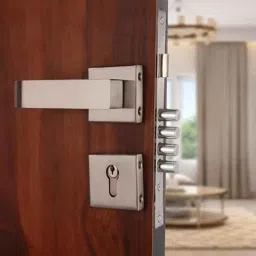 VIN KRAFT 60mm Stainless Steel Satin Mortise Door Lock Handle Set with 3 Keys, ML105-ROSE-OSK image 5