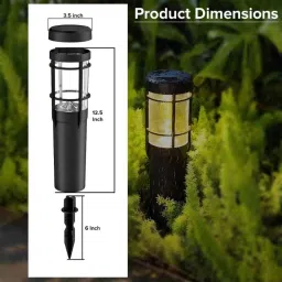 Gigawatts 25lm PVC RGB &a; Warm White Solar Lawn Lamp with Solar Panel, GW-231A image 2