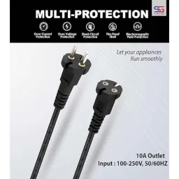 Super GEC 3m 2 Core Copper Black Male-Female Extension Cord, H123 image 4