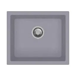 Uken Heavy Duty Quartz Kitchen Sink (18X16) With Accessories(18/16-Qr-Me-Gs--9) Grey-image-70
