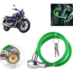 Auto Pearl PVC &a; Plastic Green Heavy Duty Cable Lock for Hness CB350, 273-picture-48