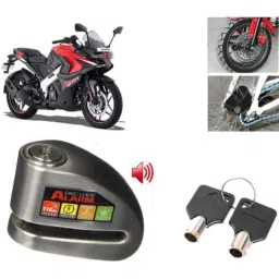 Auto Pearl Steel Black Anti-Theft Alarm Disc Brake Lock for Pulsar 200, Lock_075-picture-48