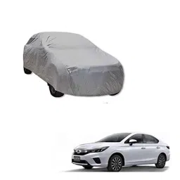 Kozdiko Polyester Car Silver Matty Body Cover without Mirror Pocket for Honda D-Tec (2020-Present)-picture-45