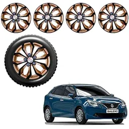 Auto Pearl 4 Pcs 15 inch ABS Golden &a; Black Car Wheel Cover Set for Maruti Suzuki Baleno 2020-picture-15