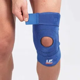 LP Support 758 Neoprene Blue Open Patella Knee Support, Size: Universal image 4