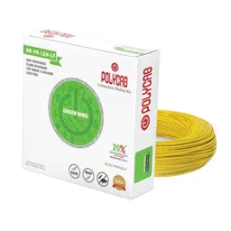 Polycab Green 1 Sqmm Yellow Single Core Multi Strand Heavy Duty FR PVC Copper Housing Wire, Length: 90 m-picture-16