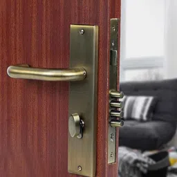 Voltizi 10 inch Stainless Steel 304 Antique Brass Finish Cylindrical Plate Mortise Door Lock Handle Set, MG1103 image 1