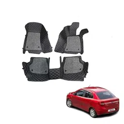 Kozdiko 7D Luxury Car Foot Mat Set for Ford Figo Aspire, Kozdiko_45-picture-28