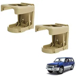 Kozdiko Plastic Beige Foldable Car Drink Holder for Mitsubishi Pajero (Pack of 2)-picture-10