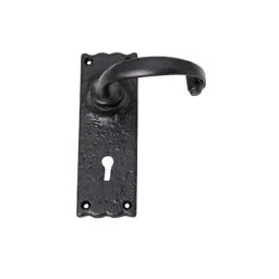 Screwtight M110102EXB 6 inch Iron Black Lever Lock Handle Set-picture-46