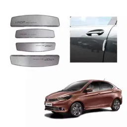 Spreadx Plastic Stylish I-Pop Silver Colour Elegant Car Door Guard Protection Universal Type for Tata Tigor Set Of 4 Pcs, SPR-2FFRFL-picture-42