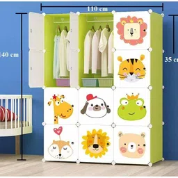 krishyam ® 12 Door Plastic Sheet Wardrobe PP Collapsible Wardrobe image 3