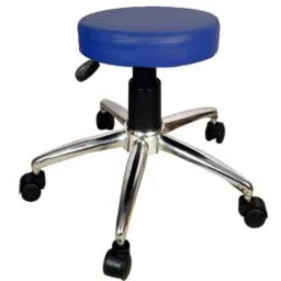 Rajpura Blue Revolving Chrome Base Cushion Bar Stool image 4