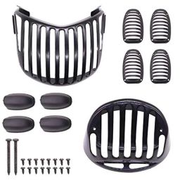AllExtreme Pvc Front Rear Head Light, Tail Light &a; Indicator grill Cover Set Compatible With Bajaj Platina (Black)-picture-42