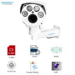 Cybernautt 5MP 18X Zoom IP Wall Mounted IP66 Outdoor Bullet Camera with 1440p, 60m IR Night Vision, CNI-D5M4LVFM18XPT image 2