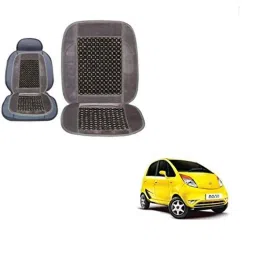 Kozdiko Wooden Bead Seat with Grey Velvet Border for Tata Nano-picture-34