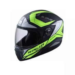 Studds Ninja Elite Super D4 Decor ISI Plastic Matt Black Full Face Flip-Up Helmet, Size: 560 mm-picture-41