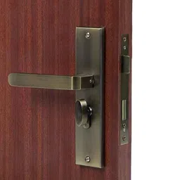 Homexpert LB303 8 inch 60mm Stainless Steel Antique Brass Finish Cylindrical Plate One Side Key Mortise Door Lock Set-image-12